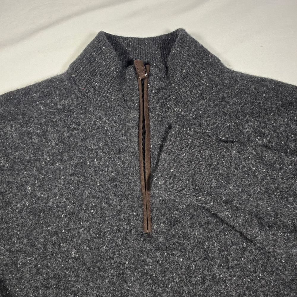 Orvis‎ Donegal Wool Quarter Zip Sweater Large Heritage Outdoor Men's